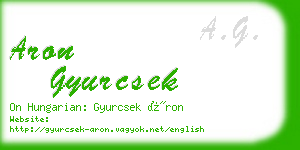 aron gyurcsek business card